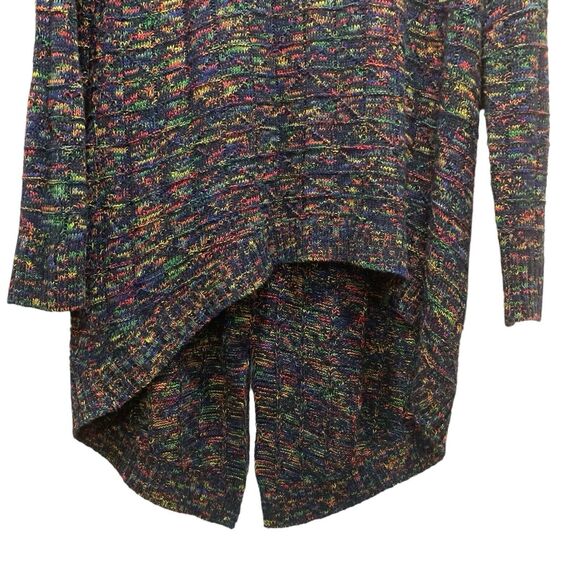 Creation Womens Rainbow High Low Long Sleeve Wool Blend Sweater S Warm Cozy - Picture 9 of 9